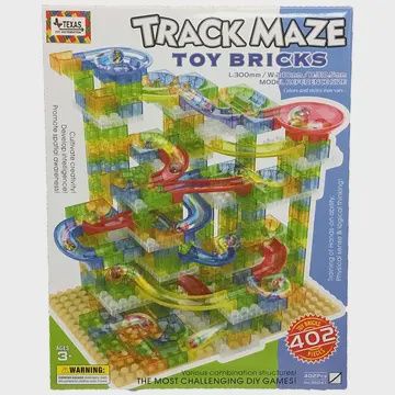 Track Maze - Translucent Brick Marble Run Building Set
