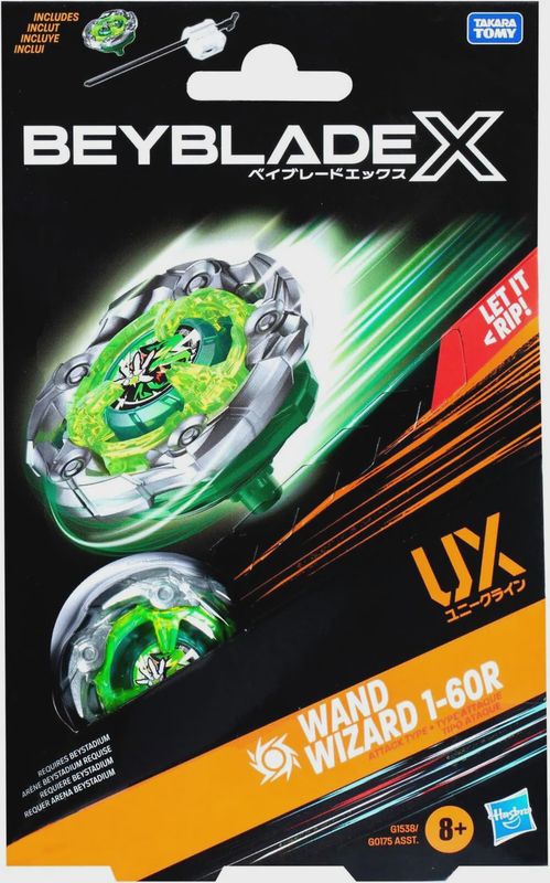 Beyblade X Wand Wizard 1-60R UX Starter Pack Top and Launcher