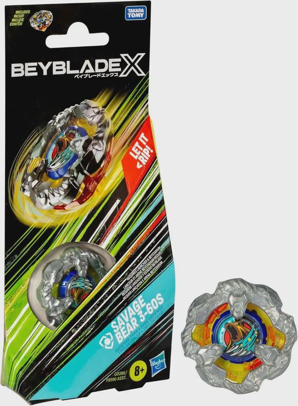Beyblade X Savage Bear 3-60S Top Booster Pack Set