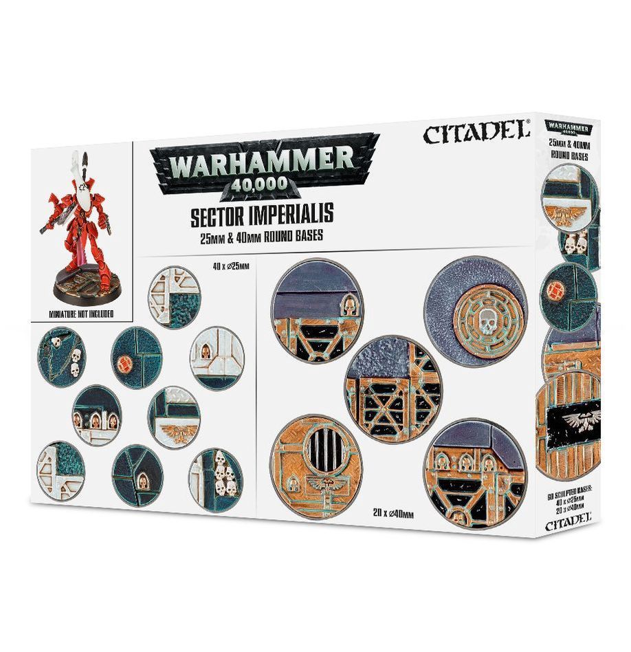66-92 Sector Imperialis 25 &amp; 40mm Round Bases