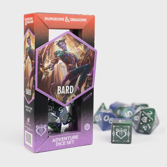 Dungeons &amp; Dragons Adventure Dice - Bard: Blue / Green Dice