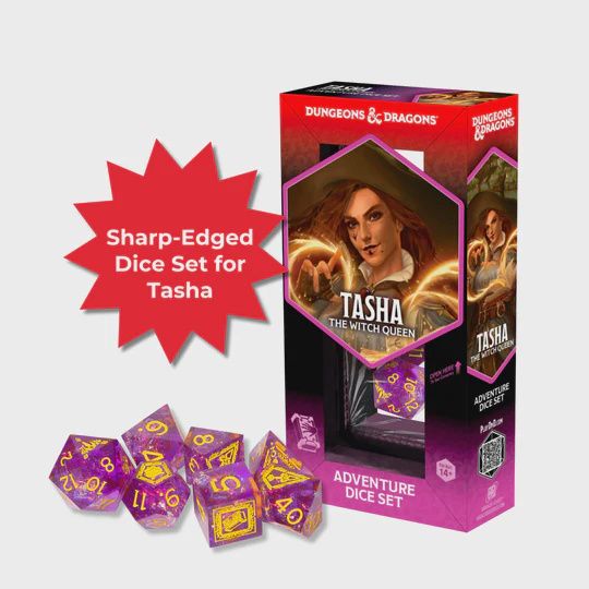 Dungeons &amp; Dragons Adventure Dice - Tasha the Witch Queen (Sharp-Edged Dice Set)