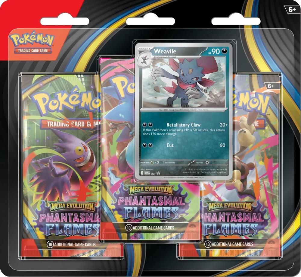 Phantasmal Flames 3 Pack Blister [Weavile/Sneasel] - ME02
