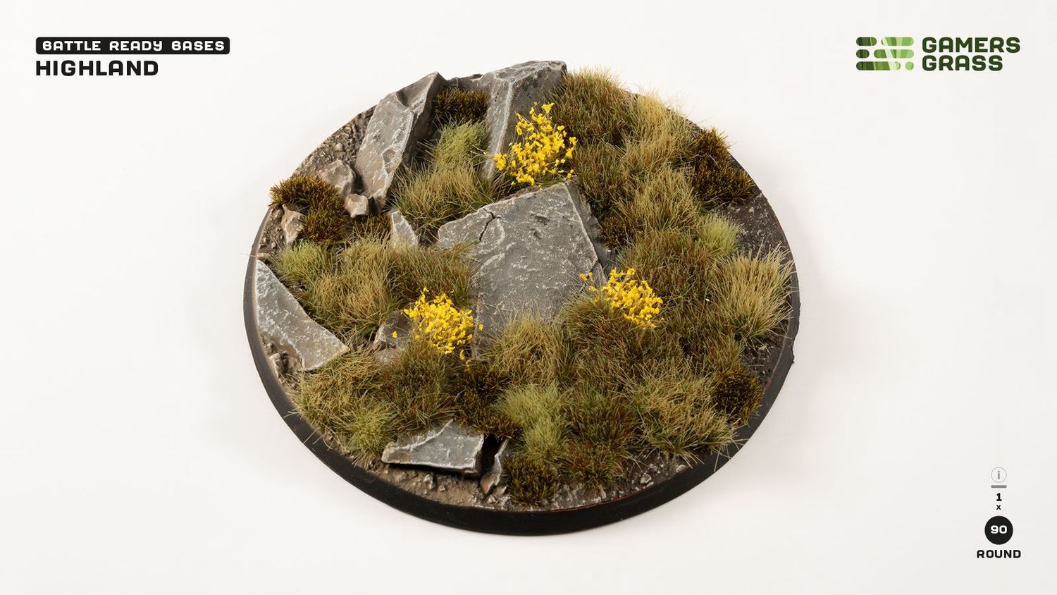 Battle Ready Bases - Highland 90mm x 1
