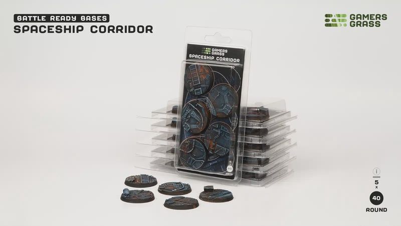 Battle Ready Bases - Spaceship Corridor 40mm x 5