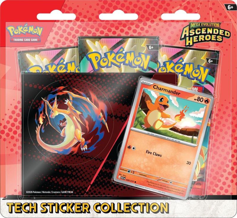 Mega Evolution: Ascended Heroes Tech Sticker Collection (Ghastly/Charmander)