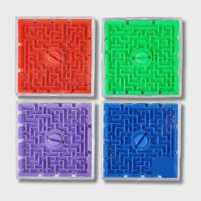 Pin Ball Cube Maze Brain Game Kids Toy- Assorted