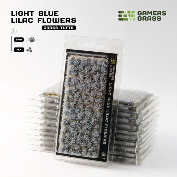 Light Blue Lilac Flowers 6mm