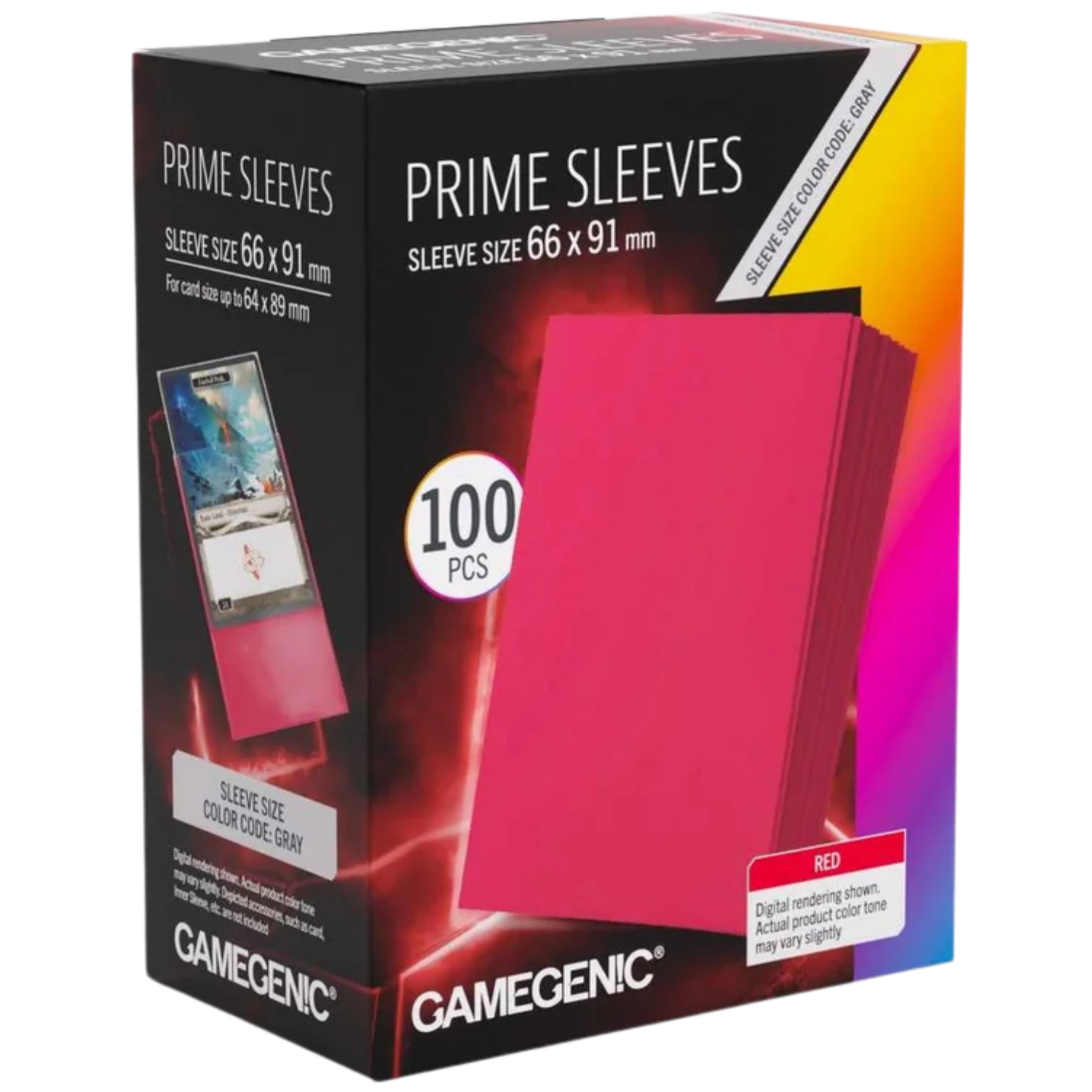 Prime Sleeves Red 66x91