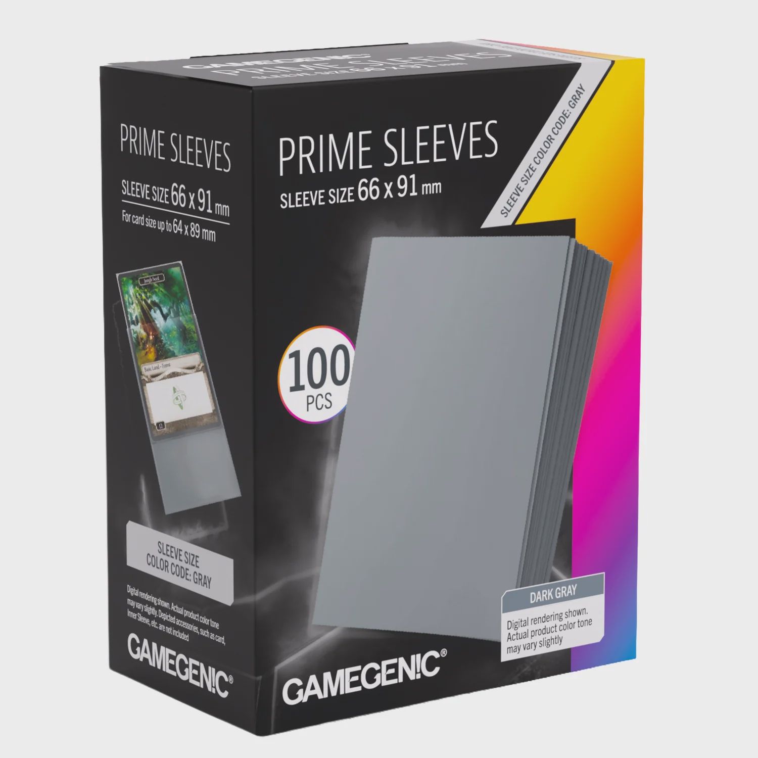 Prime Sleeves Dark Gray 66x91