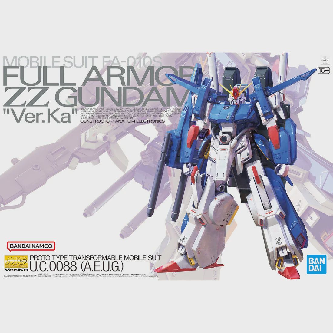 MG Full Armor ZZ Gundam Ver.Ka - 1/100