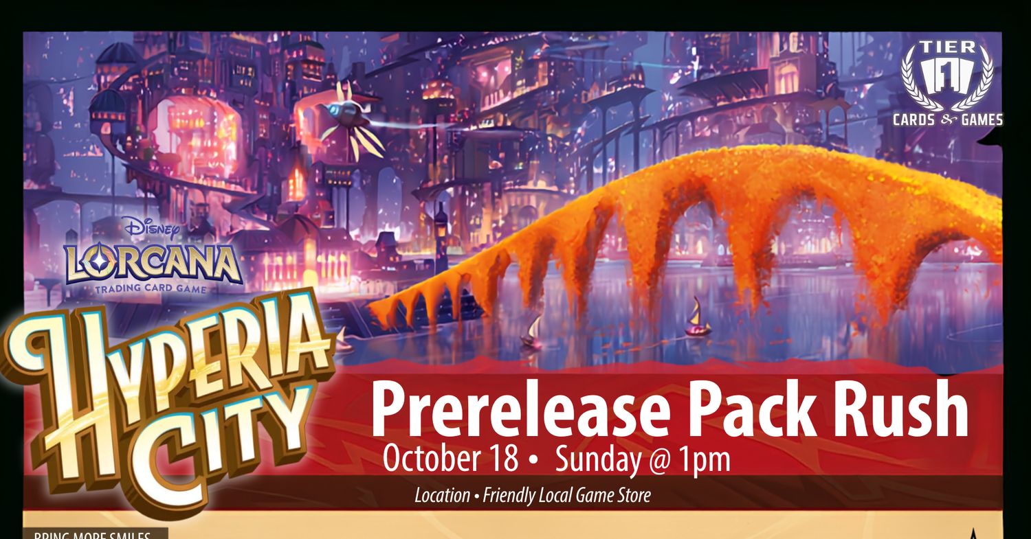 Lorcana: Hyperia City Pack Rush - Sunday, October 18