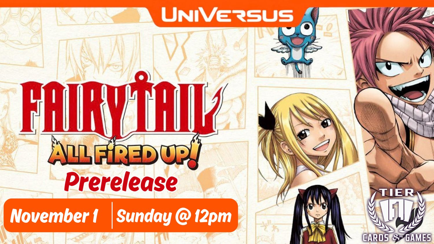 Universus: Fairytail Prerelease - Sunday, November 1