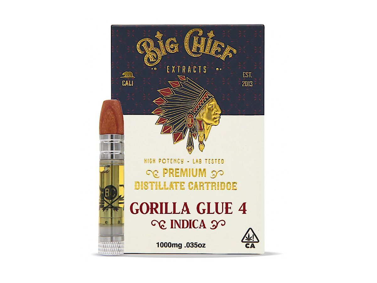 BIG CHIEF - GORILLA GLUE 4 - 1G THC Cartridge - $30