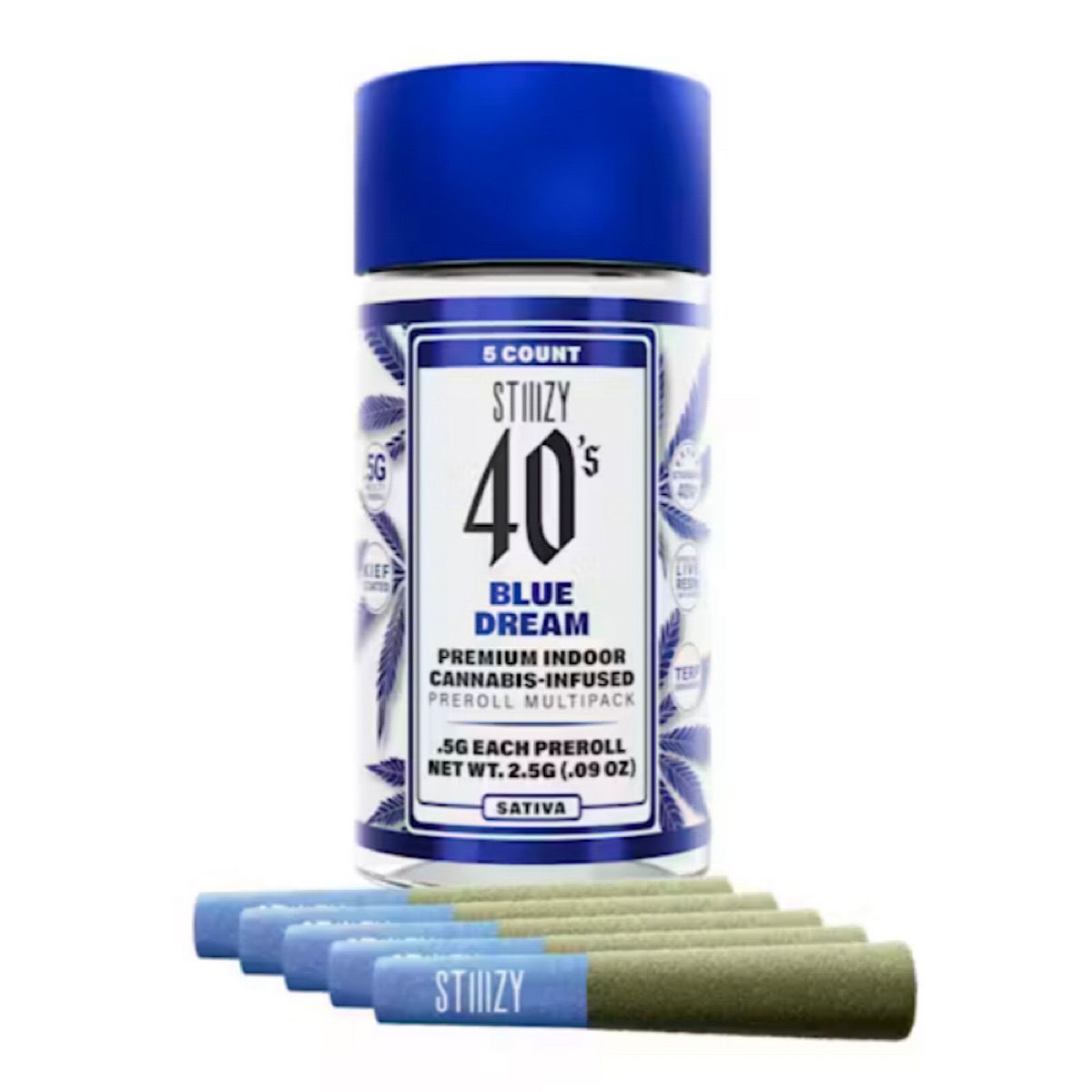 STIIIZY - BLUE DREAM - .5G 40's Infused Preroll Pack
