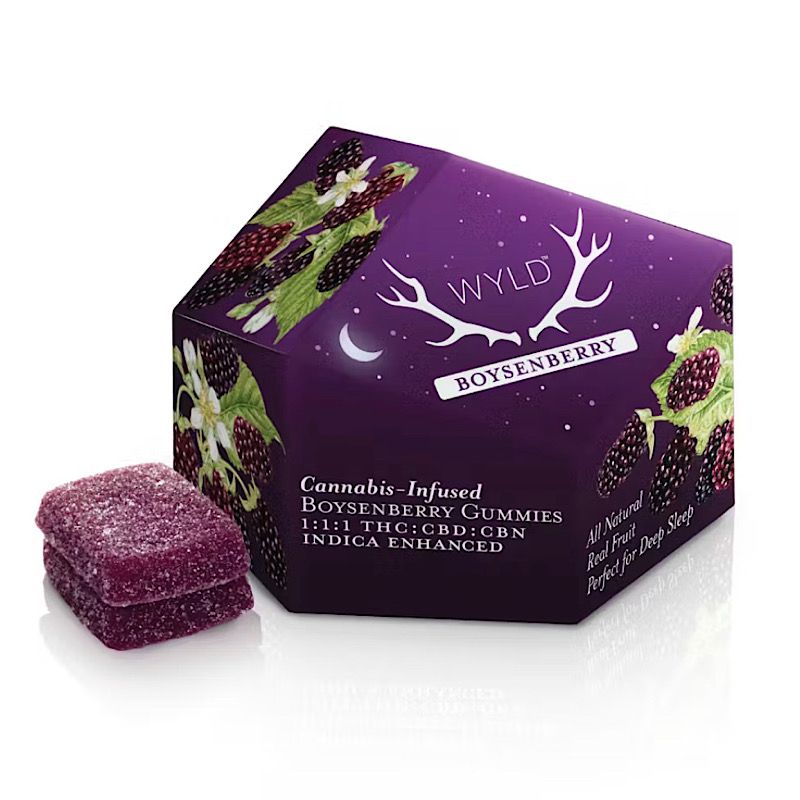 WYLD - Boysenberry 1:1:1 CBD:CBN + Indica Enhanced Gummies