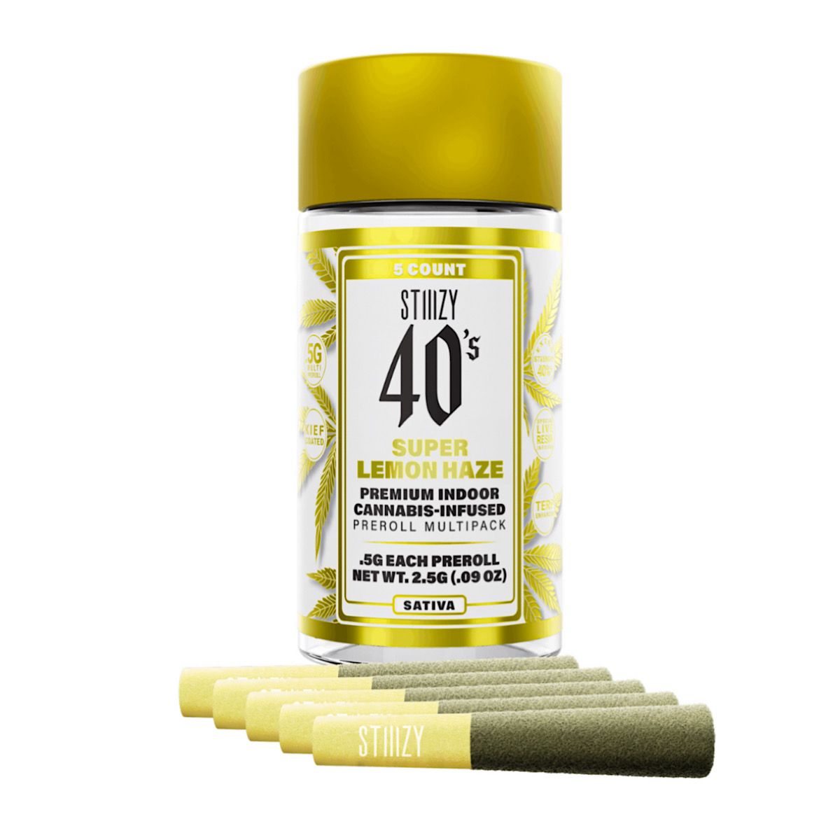 STIIIZY - SUPER LEMON HAZE - 5G 40's Infused Preroll