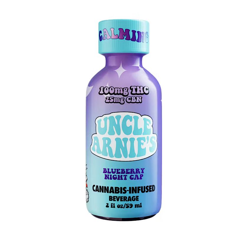 Uncle Arnie's - BLUEBERRY NIGHTCAP - THC:CBN - 2oz Shot / 100mg/25mg