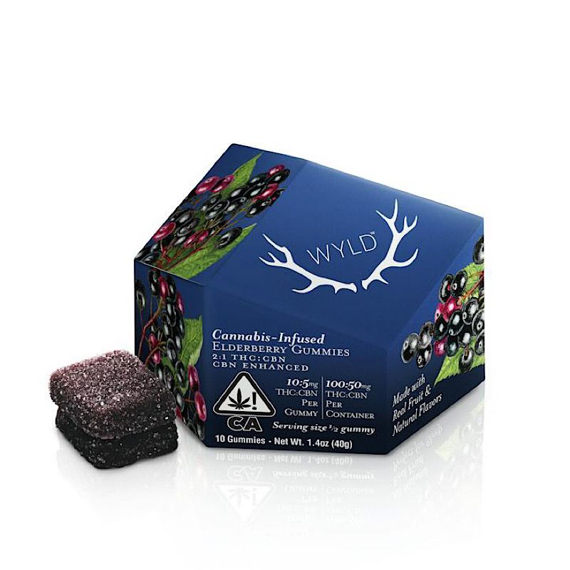 WYLD - Elderberry 2:1 CBN + Indica Enhanced Gummies | 100:50mg