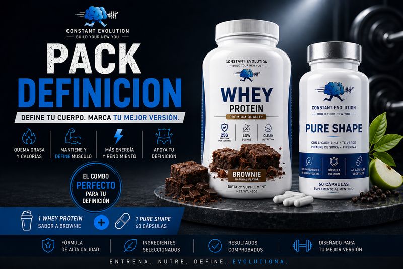 PACK DEFINICIÓN Whey Protein + Metabolic Burner (Pure Shape)