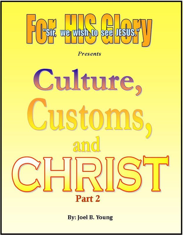 Culture, Customs and CHRIST Part #2 - Audio Download Culture, Customs and CHRIST Part #2 - Audio Download
