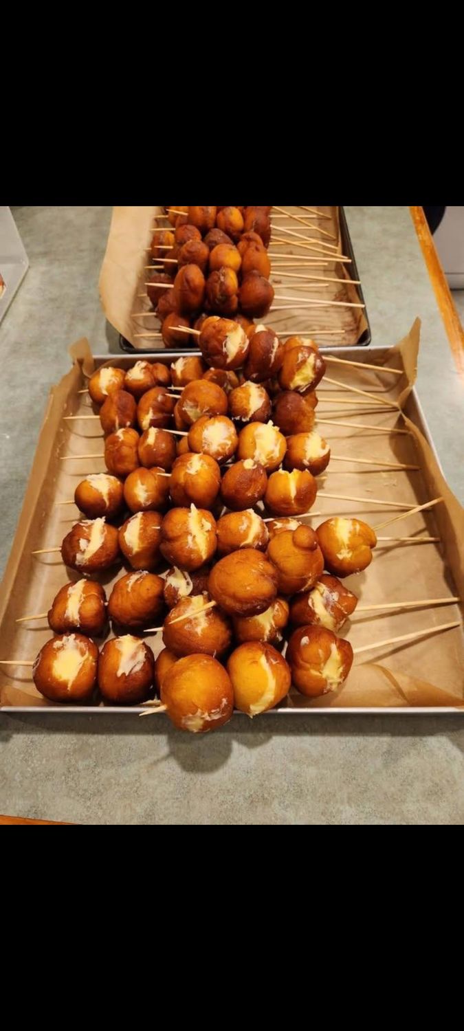 Custard Doughnut Skewers
