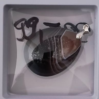 Zawieszka - agat bostwański, srebro - łezka