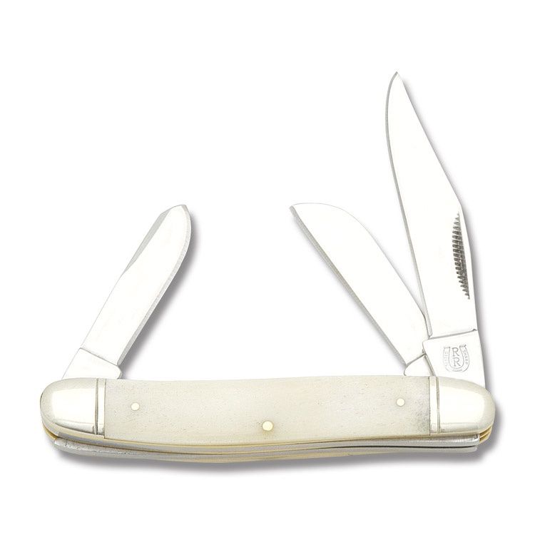 Rough Ryder Stockman RR206 White Smooth Bone