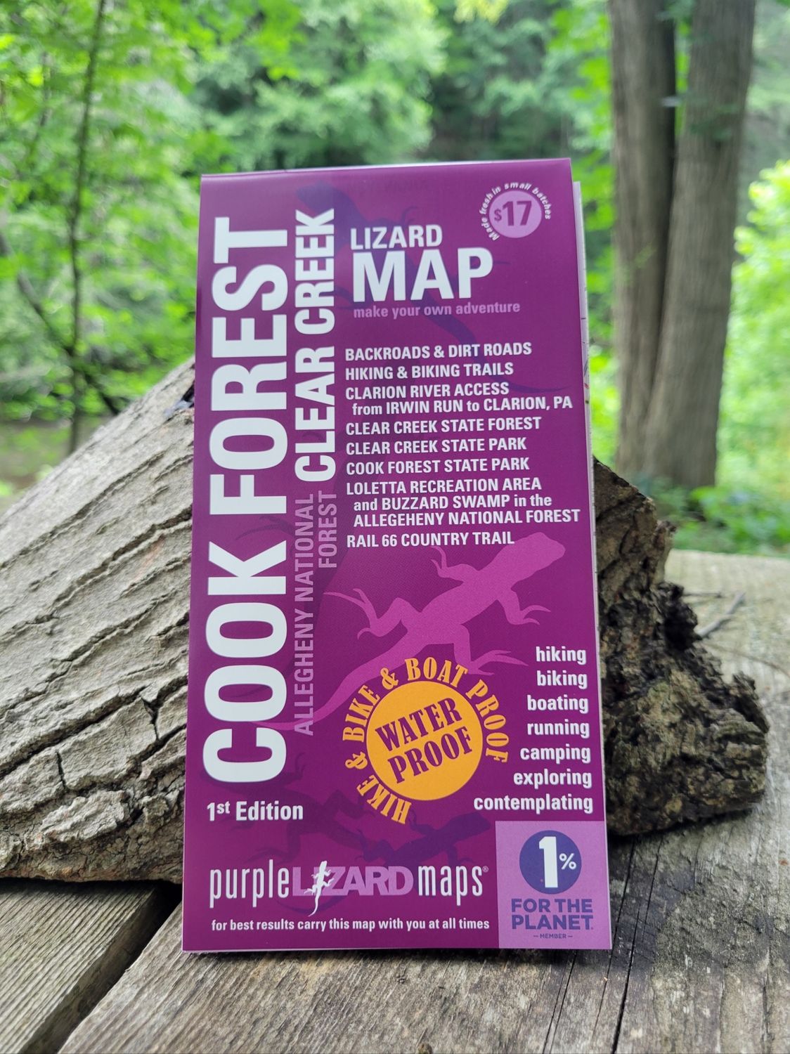 Purple Lizard Map; Cook Forest Clear Creek