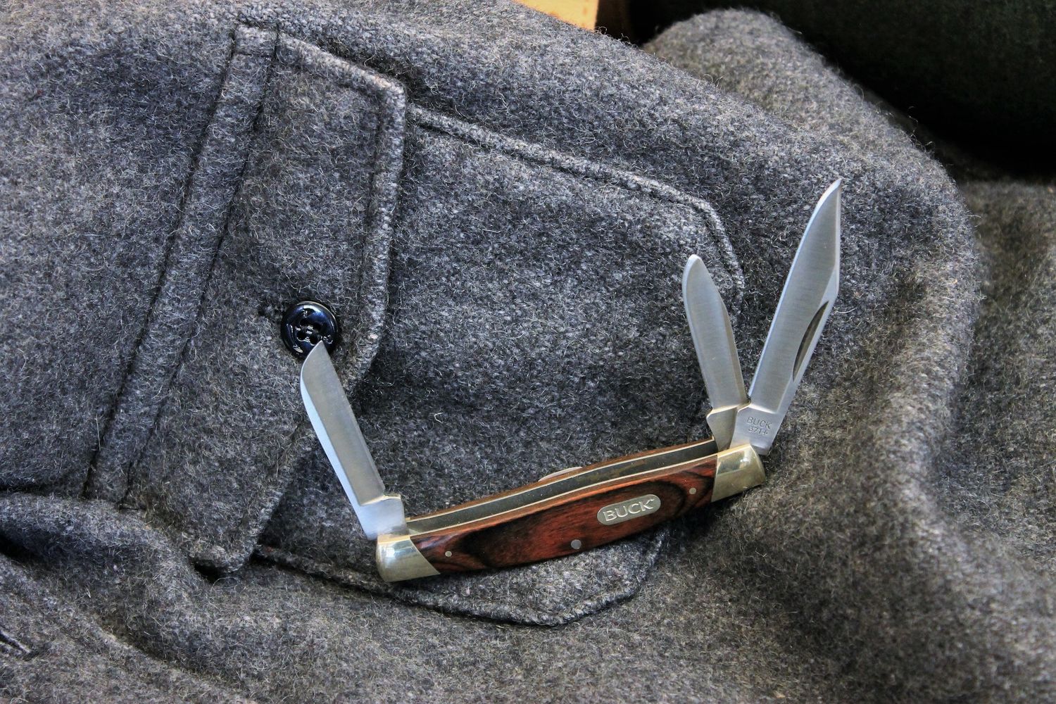 Buck Stockman Three-Blade Knife