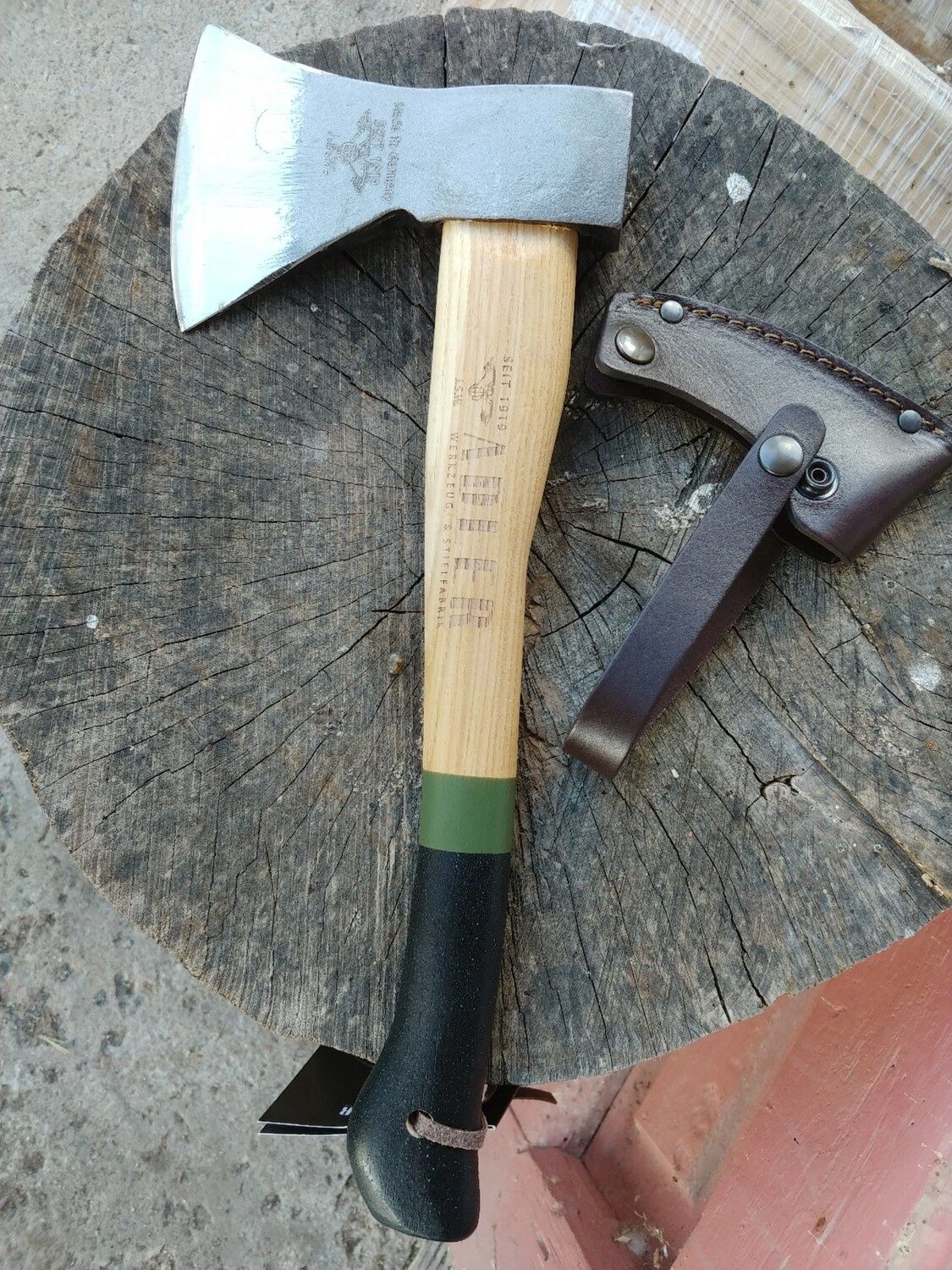 Adler German Rheinland Hatchet Olive Green/Black