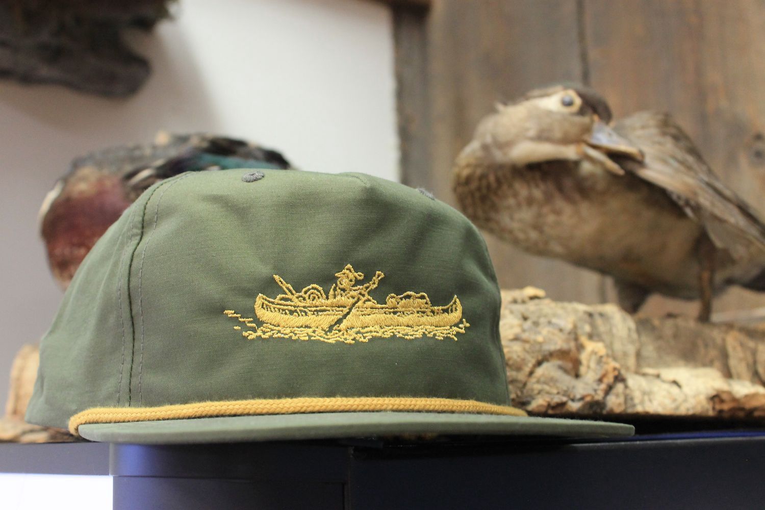 Canoe Logo Green and Gold Richardson 112 Snapback Trucker Hat