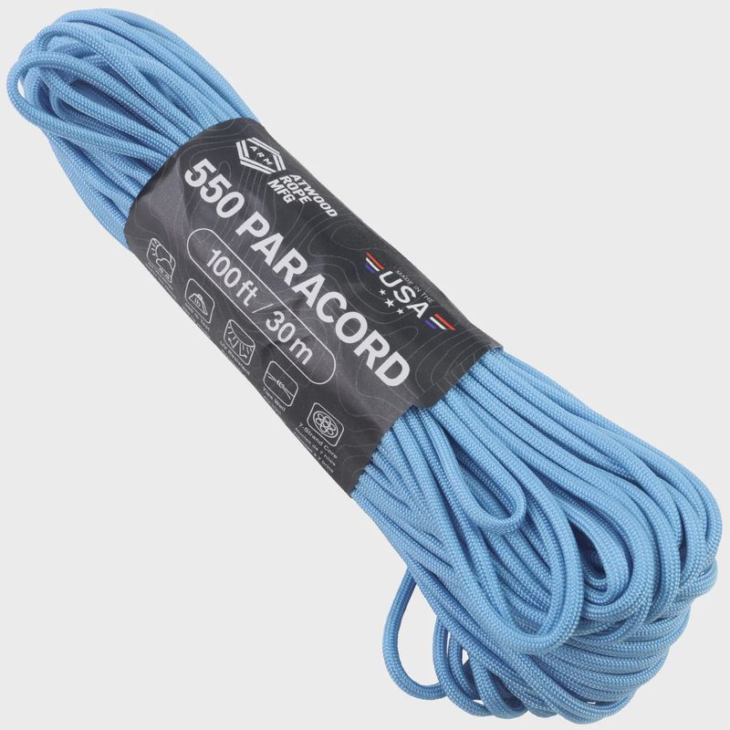 550 Paracord 100 ft Carolina Blue