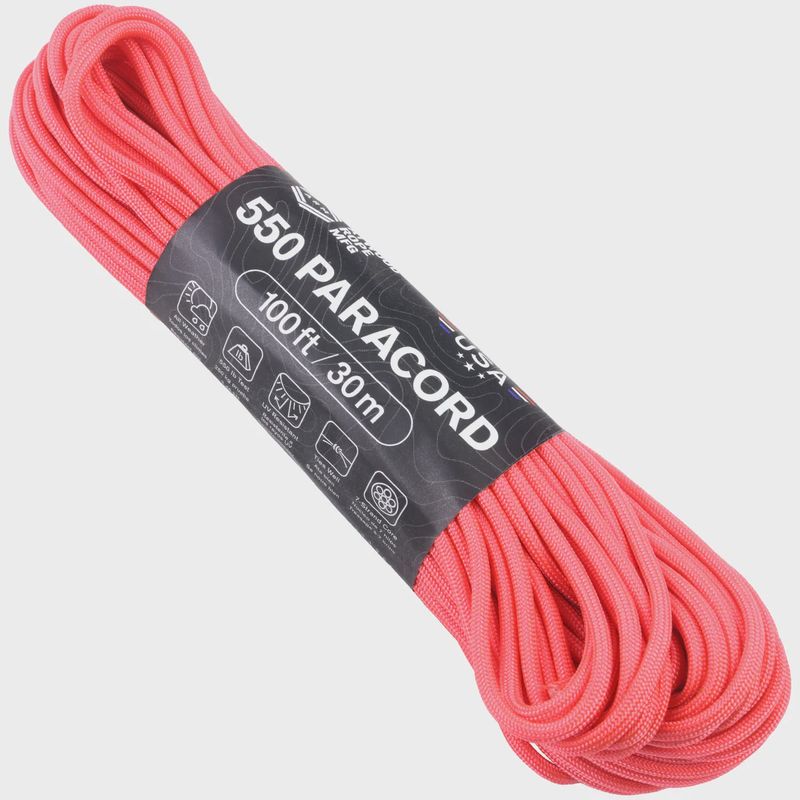 550 Paracord 100 ft Pink