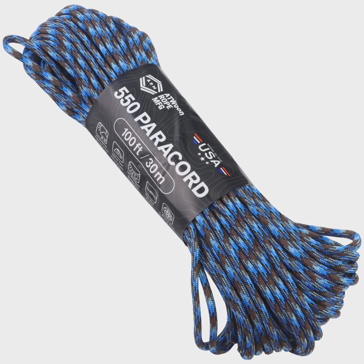 550 Paracord 100 ft Abyss