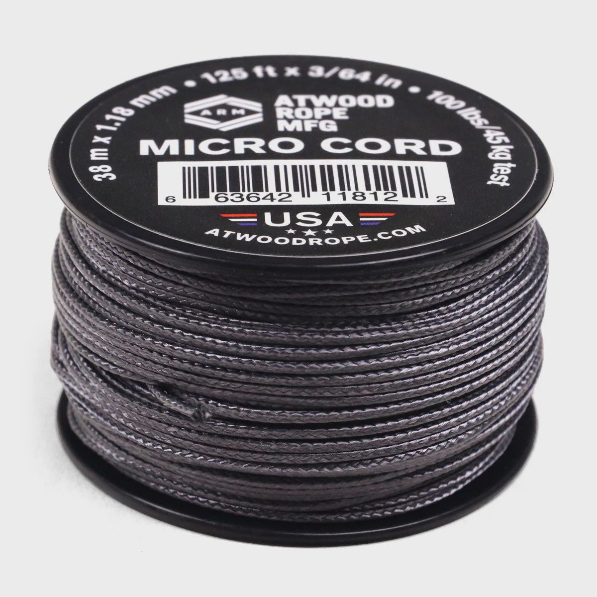 Micro Cord Graphite 125 ft