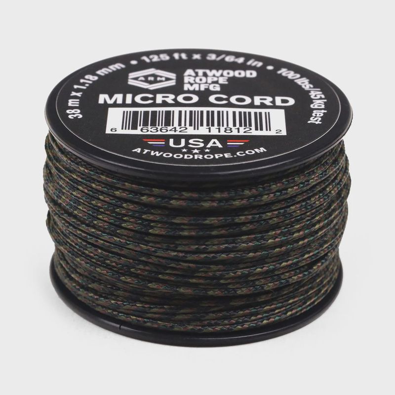 Micro Cord Woodland Camo 125 ft