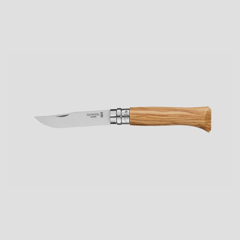 Opinel No.8 Hardwood Olive Stainless Folding Knife