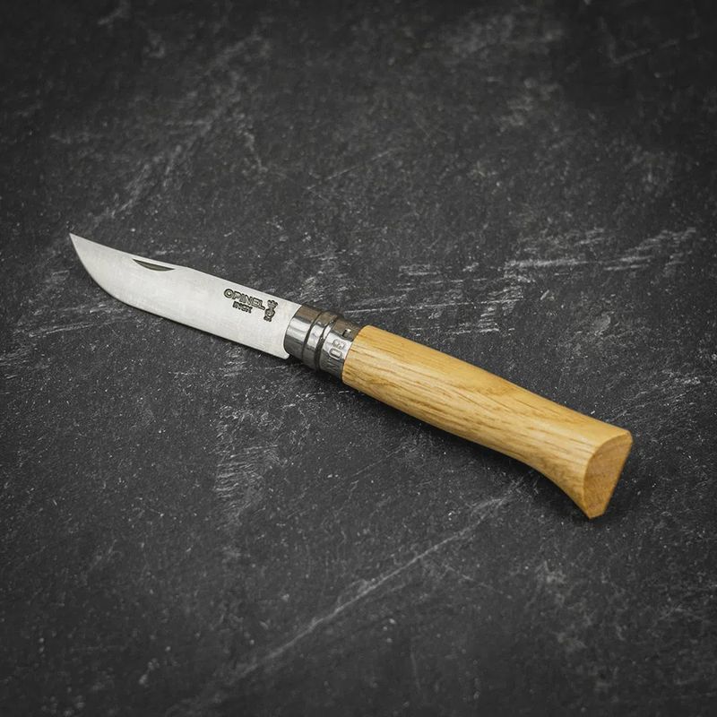 Opinel No.8 Hardwood Oak Stainless Folding Knife