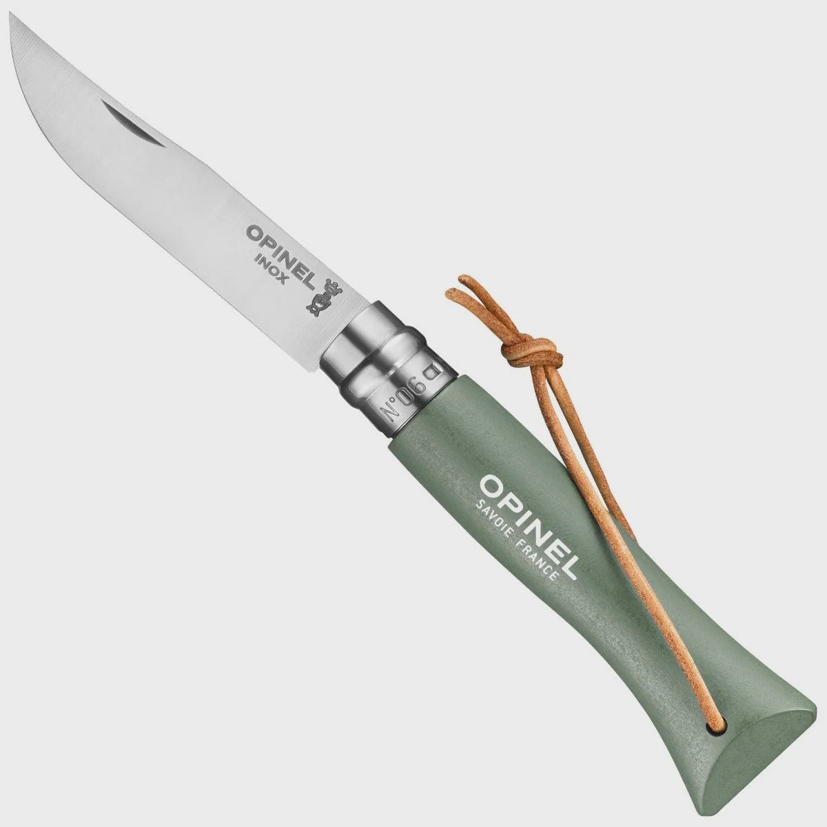 Opinel No.6 Folding Knife with Lanyard - Sage