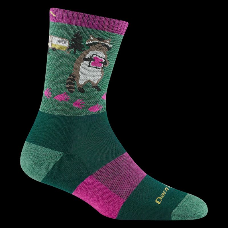 Darn Tough Socks Lightweight 5001 - Moss w/ Raccoon