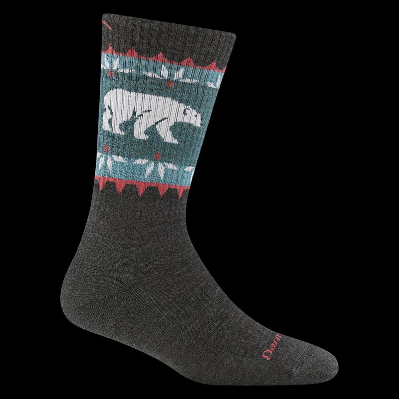 Darn Tough Socks Midweight 5017 - Charcoal w/ Polar Bear