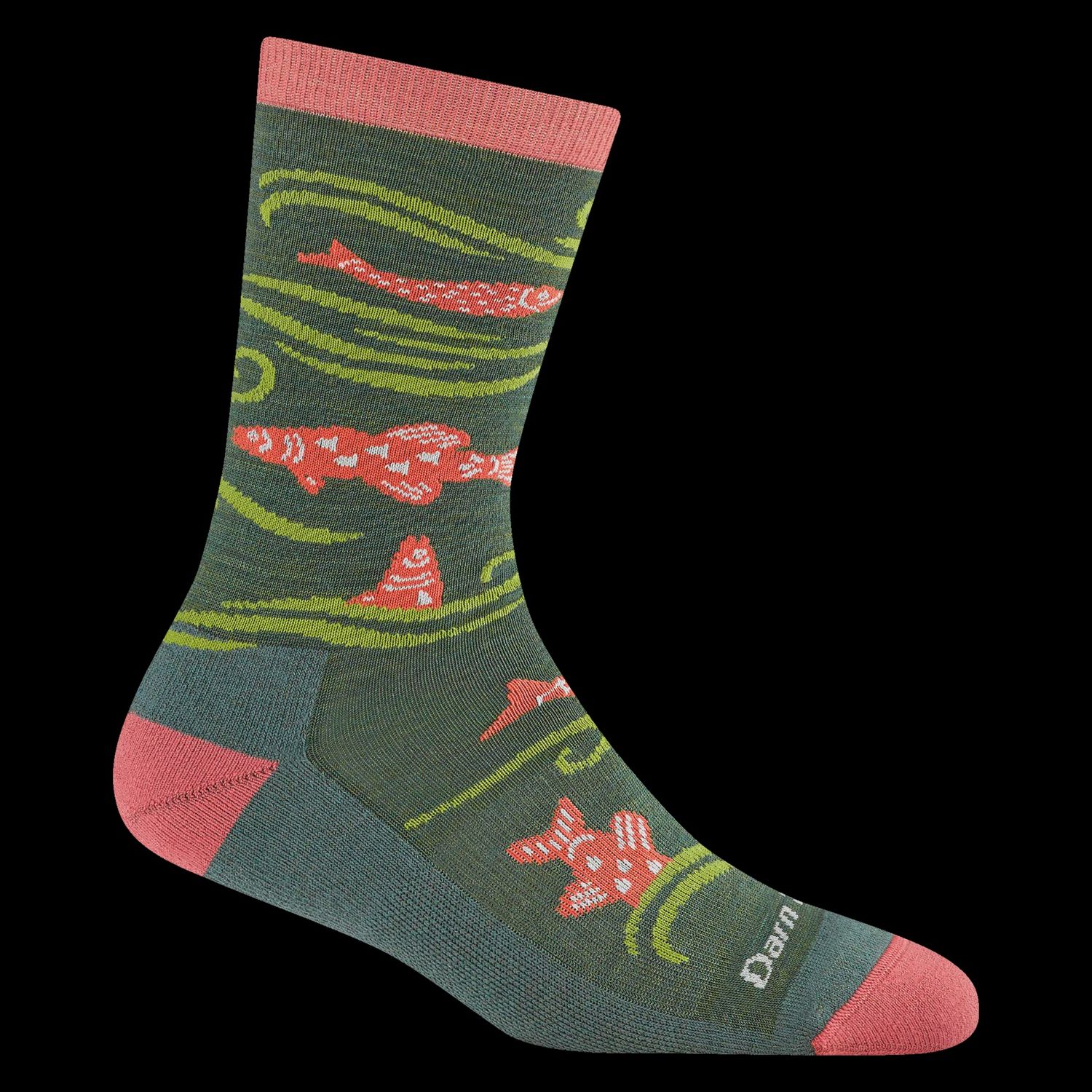 Darn Tough Socks Lightweight 6122 - Kelp w/ Fish