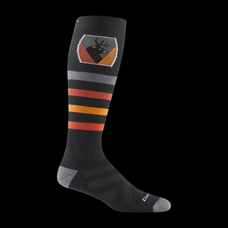 Darn Tough Snow Socks 8045 - Black w/ Deer Bear