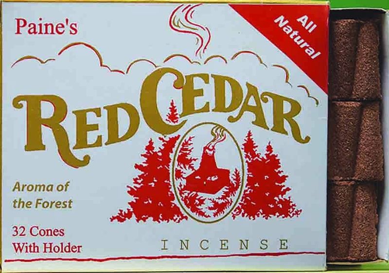 Paine's Red Cedar Incense 32 Cones w/ Holder