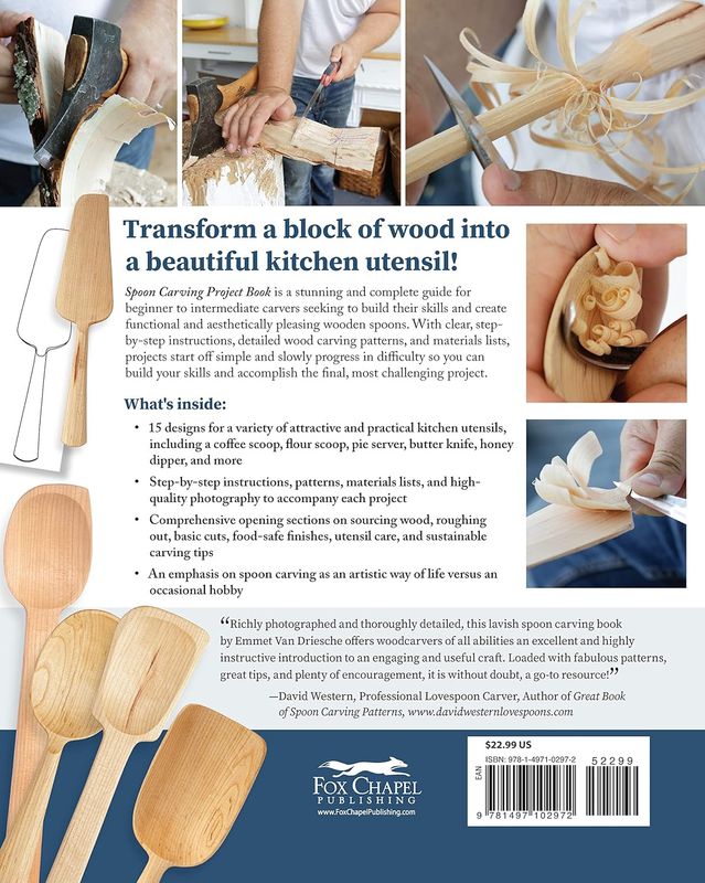 Spoon Carving Project Book by Emmet Van Driesche