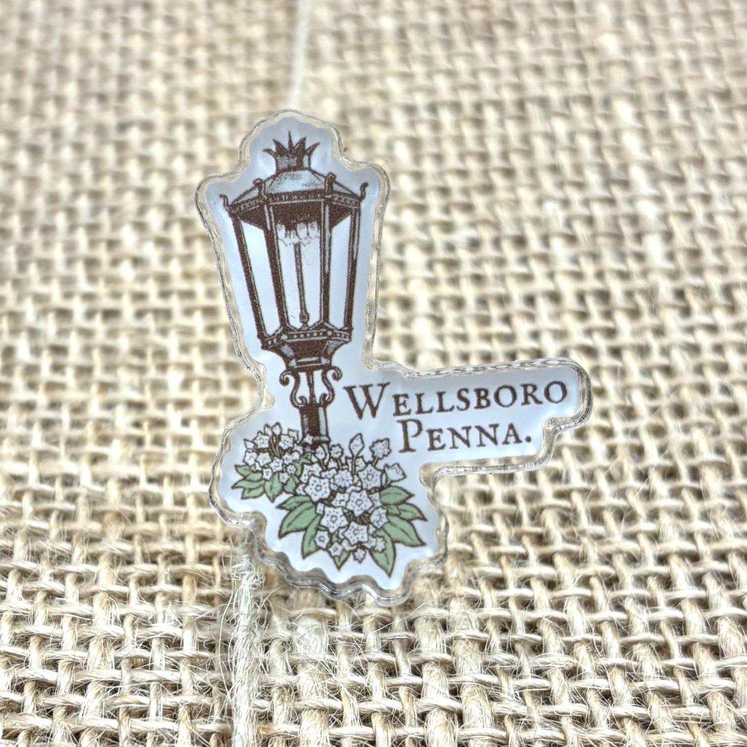 Pin, Acrylic; Wellsboro Gaslamp
