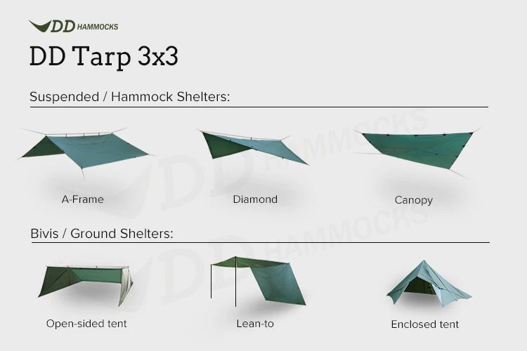 DD Tarp 3x3; Olive Green