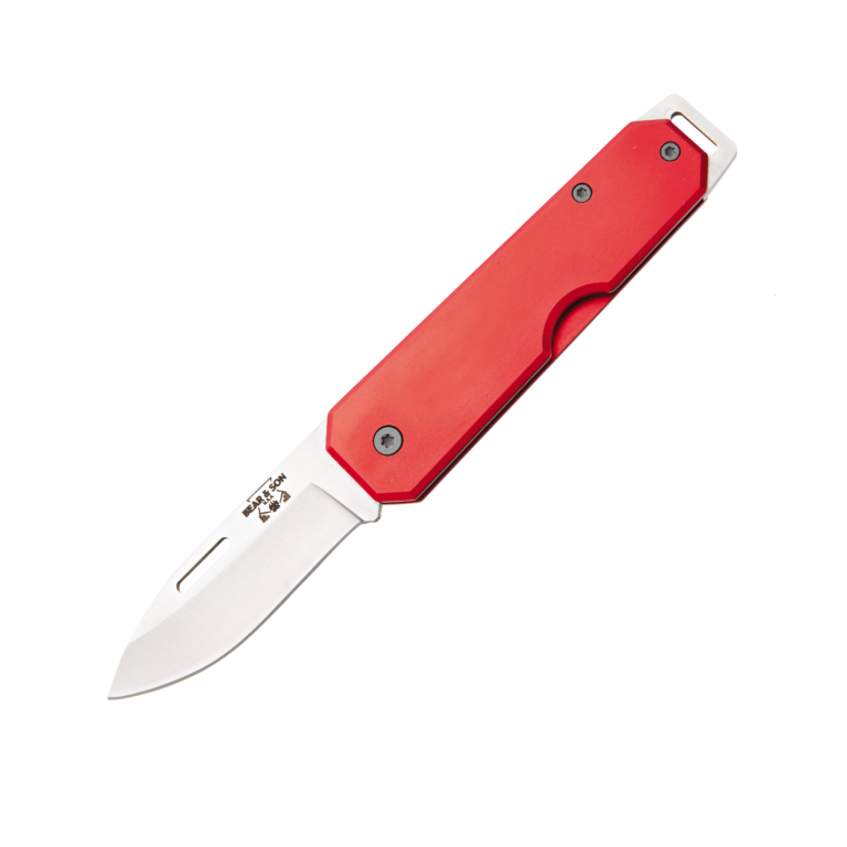 Bear &amp; Son 110 Aluminum Slip Joint Pocket Knife; Red