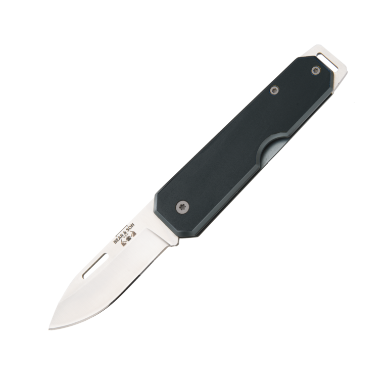 Bear &amp; Son 110 Aluminum Slip Joint Pocket Knife; Black